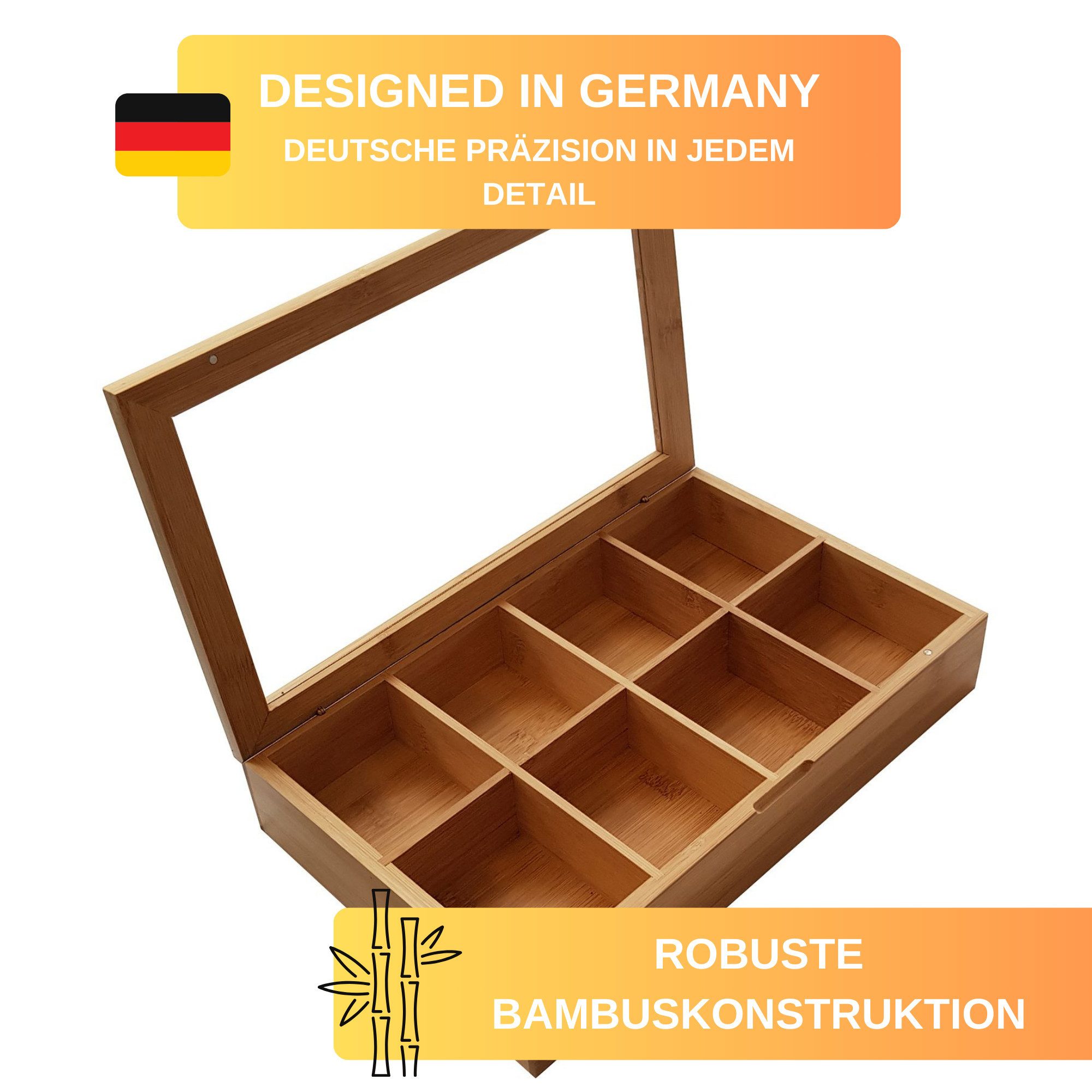 Thiru Teebox aus nachhaltigem Bambus - mit Magnetverschluss, Bambus