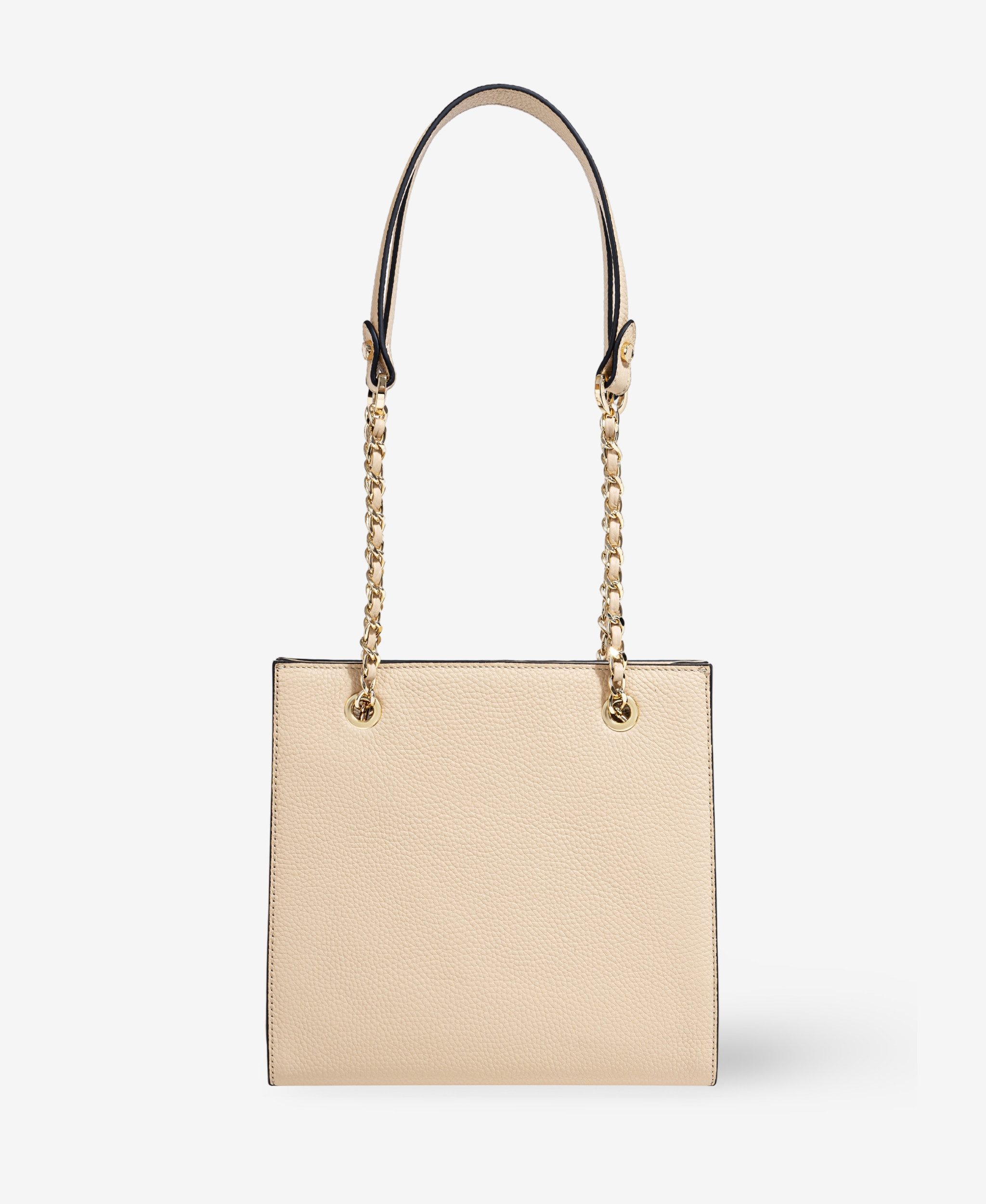 GLAMIRA Handtasche Lysandra Beige Schultertasche (1-tlg), echt Leder, mit glattem Polyesterfutter