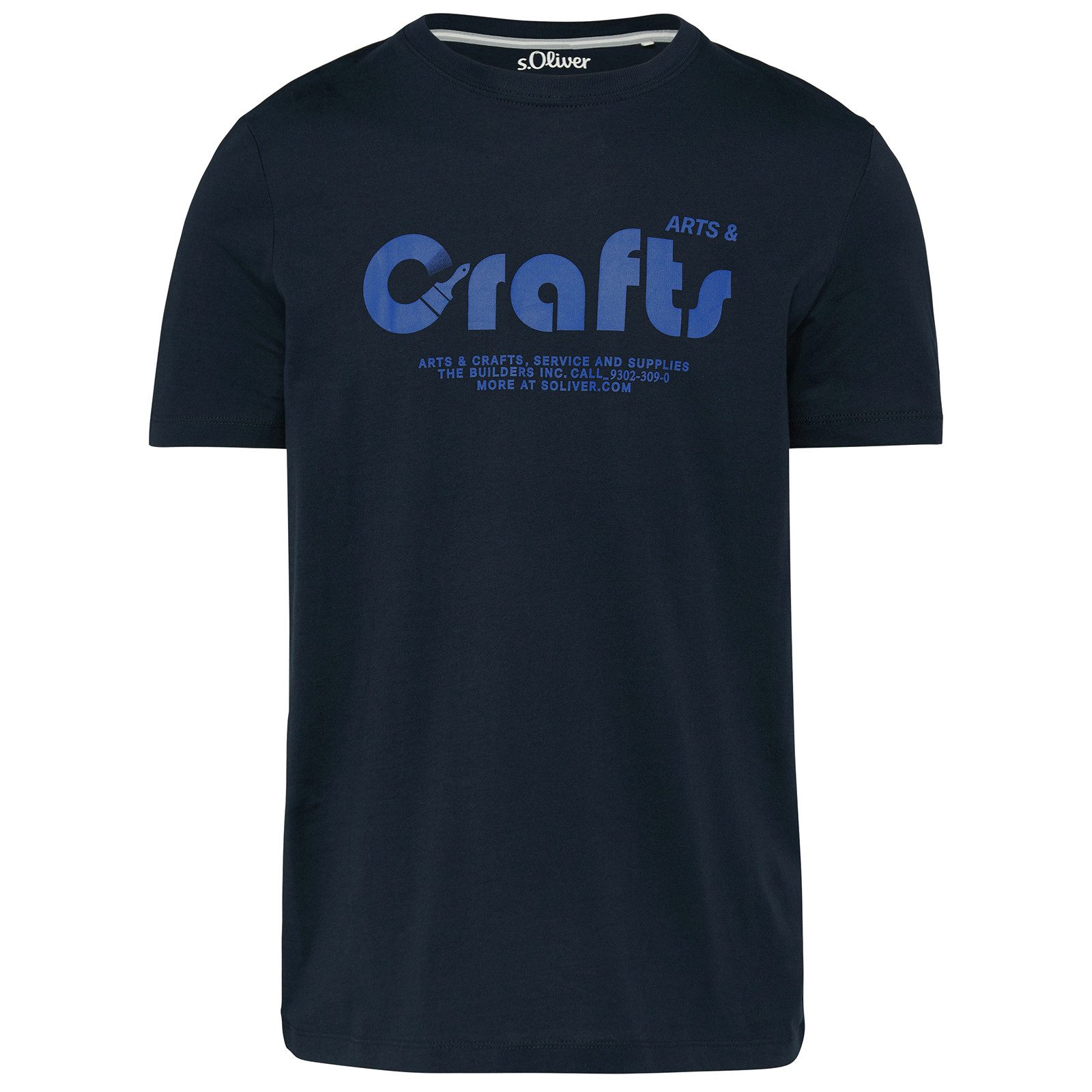 s.Oliver Rundhalsshirt s.Oliver T-Shirt navy XXL günstig online kaufen