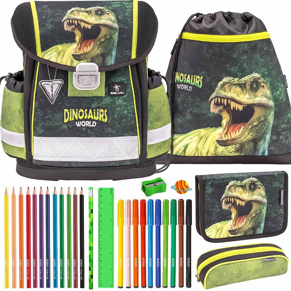 Schulranzen Set Classy 10-teilig 2025 Jungen Dinosaurier World T-Rex