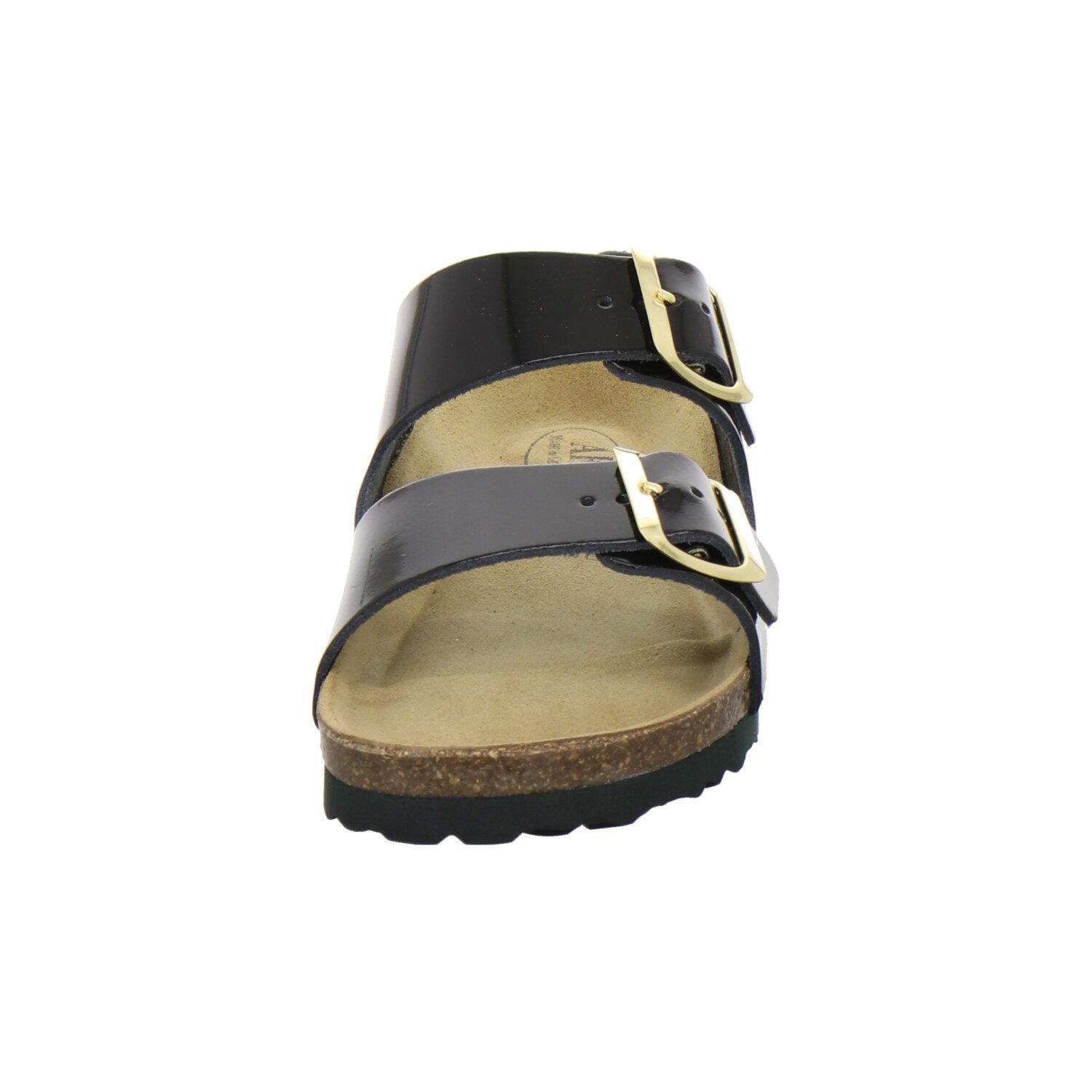 AFS-Schuhe 210025 Zweischnaller Pantolette für Damen mit Fußbett, bequeme Sandalen aus Leder