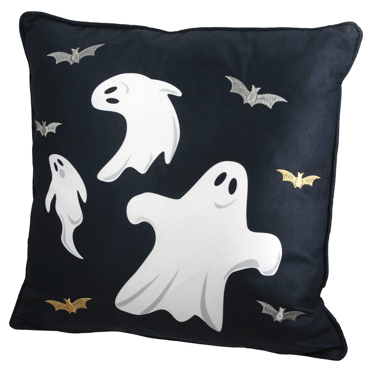 MF Dekokissen Halloween Kissen 3er Set Geisterflug 45 x 45 cm Schwarz