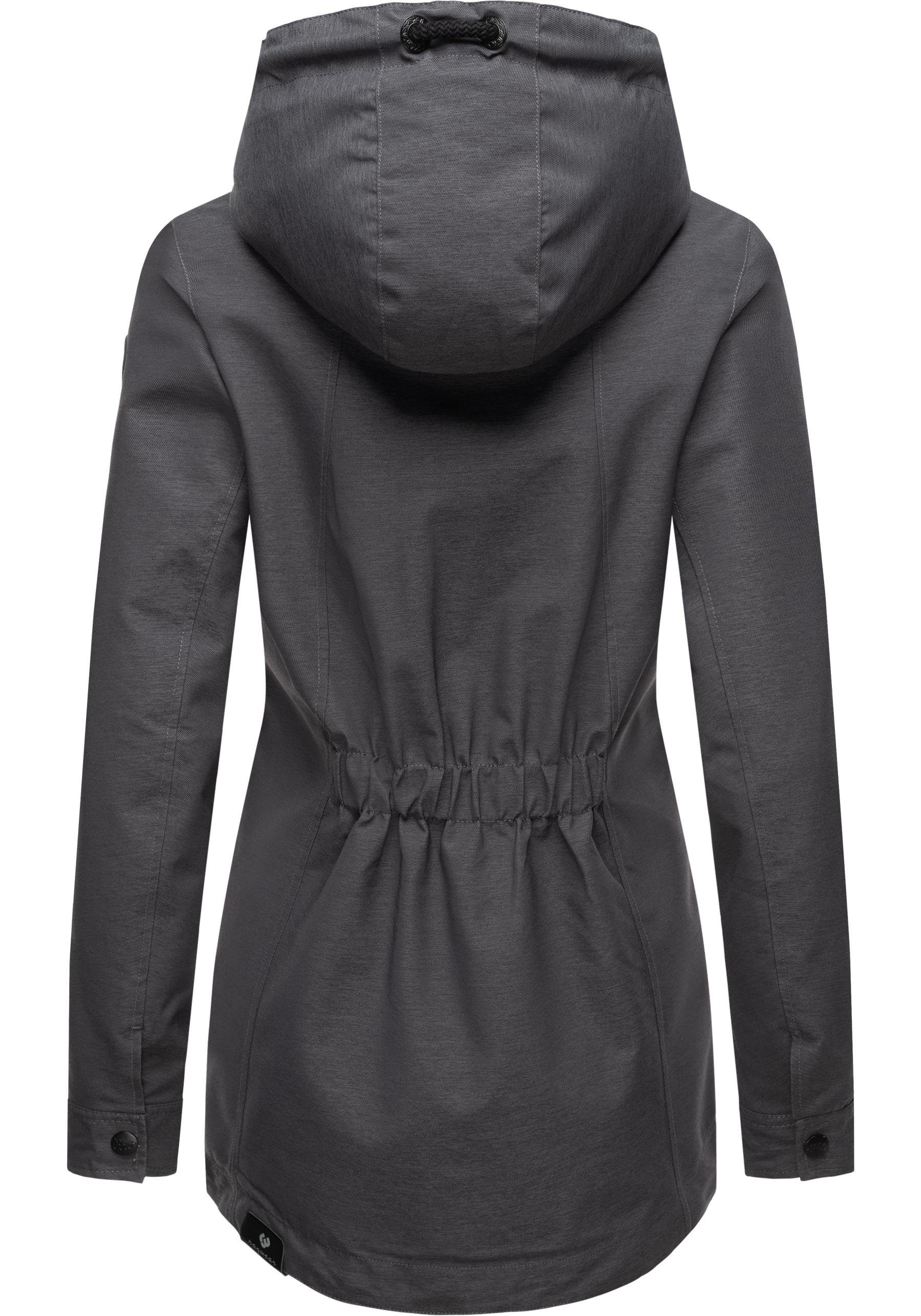 Ragwear Outdoorjacke Zuzka stylische Übergangsjacke mit großer Kapuze