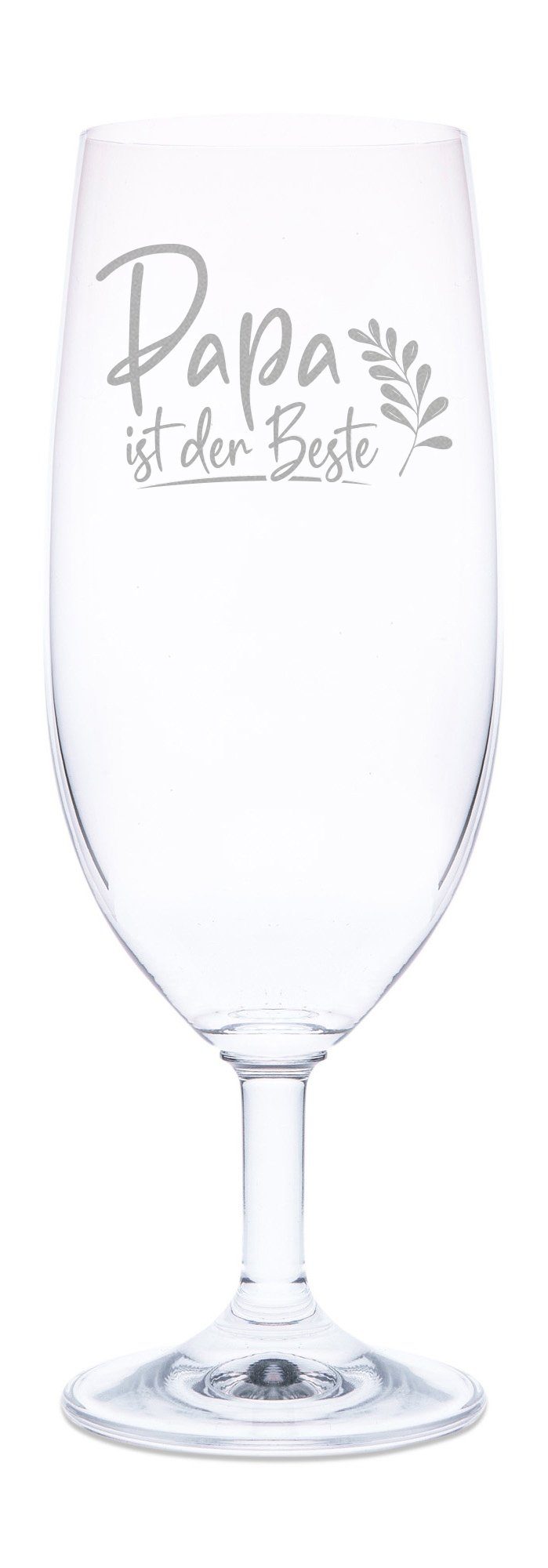 GRAVURZEILE Bierglas Leonardo Bierglas mit Gravur - Papa ist der Beste, Glas, Biertulpe als Geschenk für Papa zum Vatertag - 360 ml