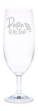 GRAVURZEILE Bierglas Leonardo Bierglas mit Gravur - Papa ist der Beste, Glas, Biertulpe als Geschenk für Papa zum Vatertag - 360 ml