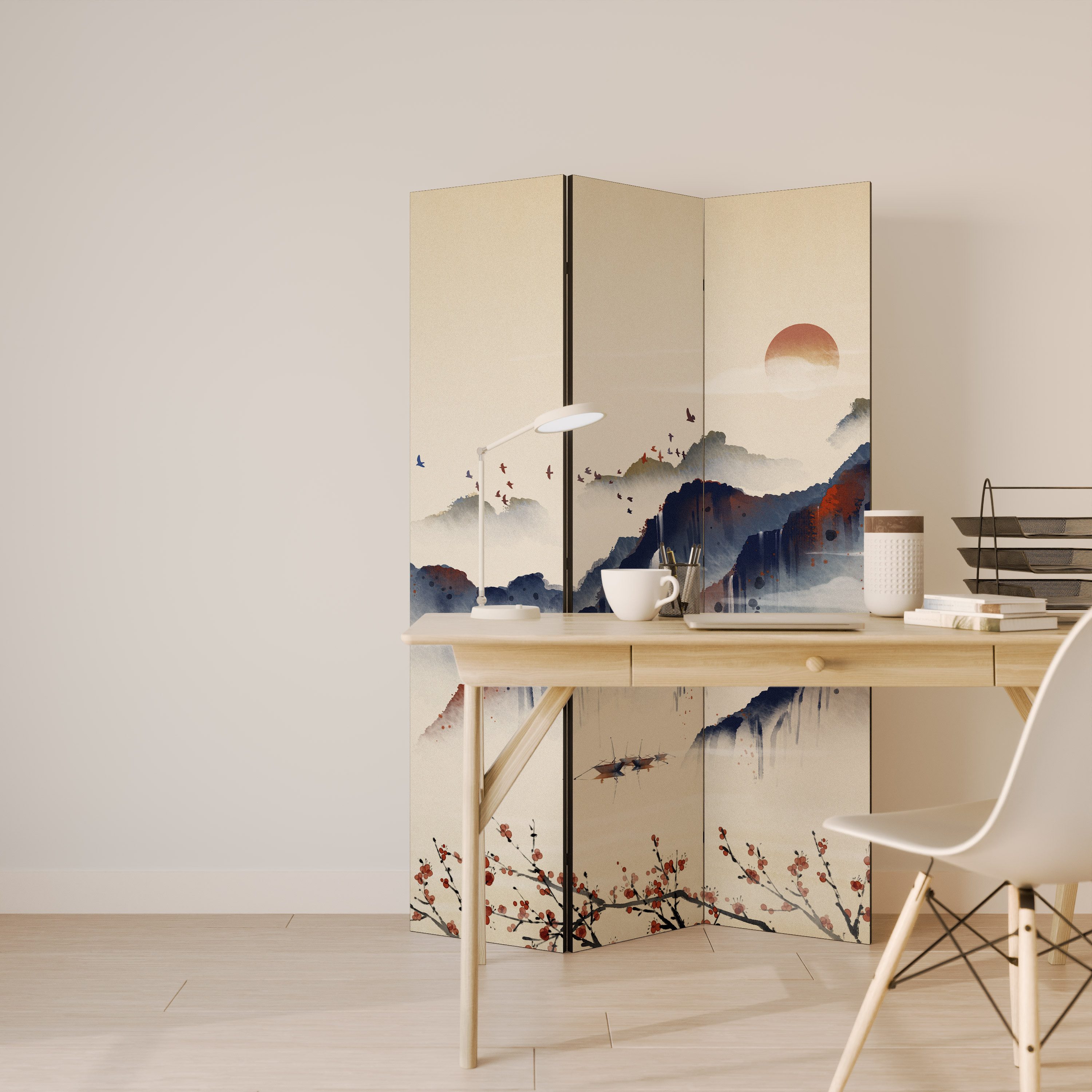 SPACEREBELS Paravent, Raumteiler - 3-teilig Raumtrenner, günstig online kaufen