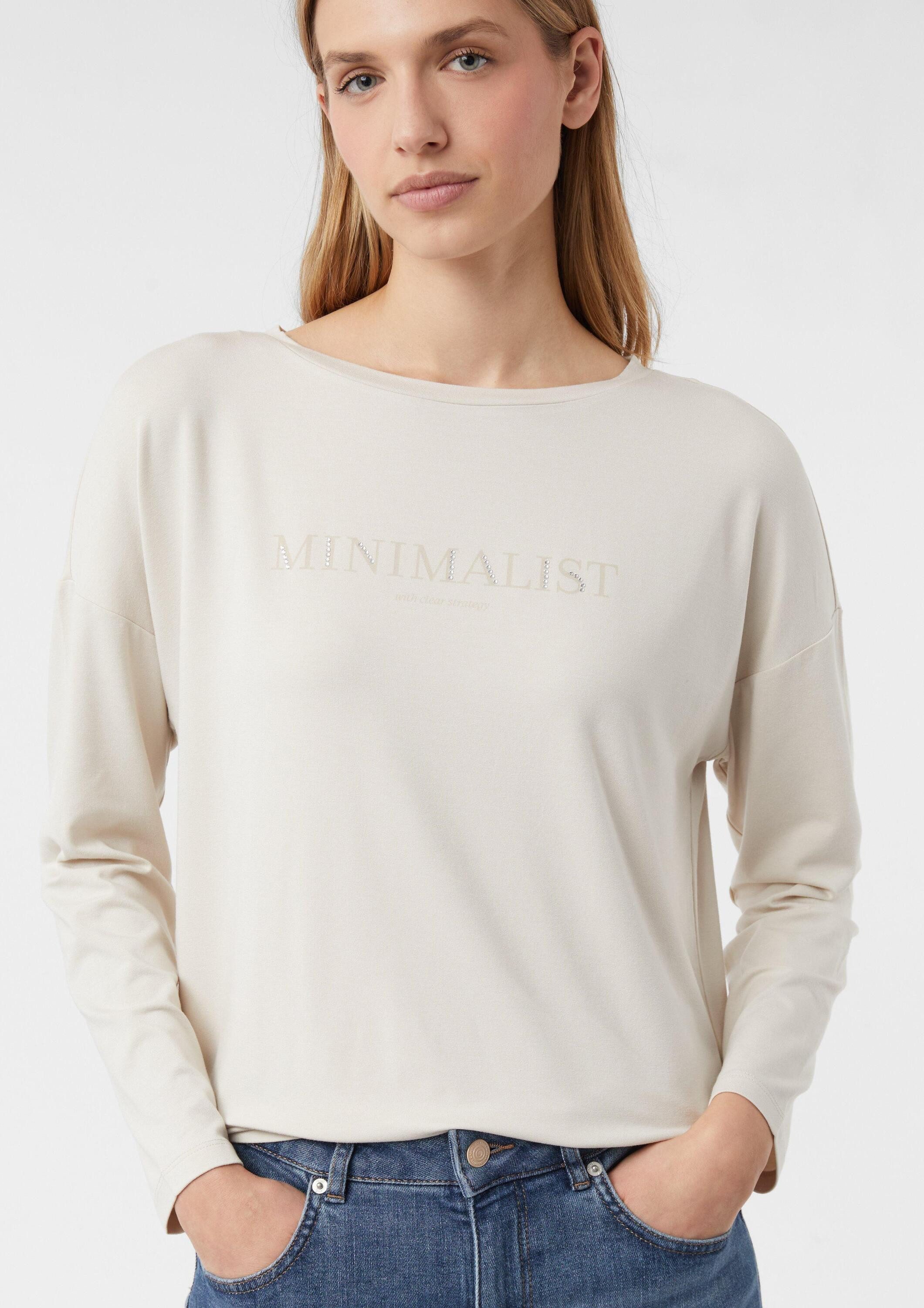 comma Langarmshirt T-Shirt Jersey-Longsleeve mit Artwork