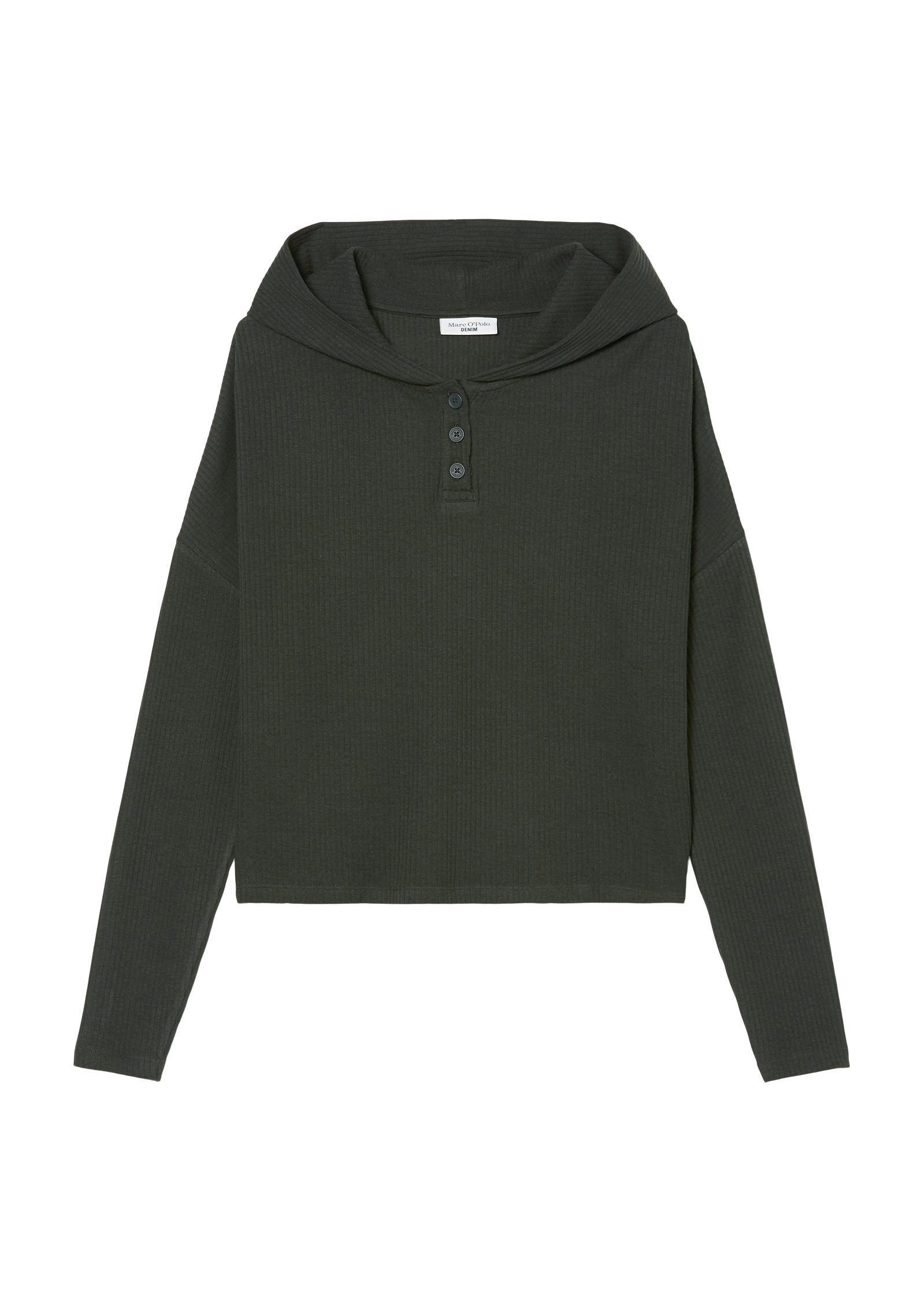 Damen Shirts Marc O'Polo DENIM Langarmshirt aus softem, stretchigem Baumwolle-Lyocell-Mix
