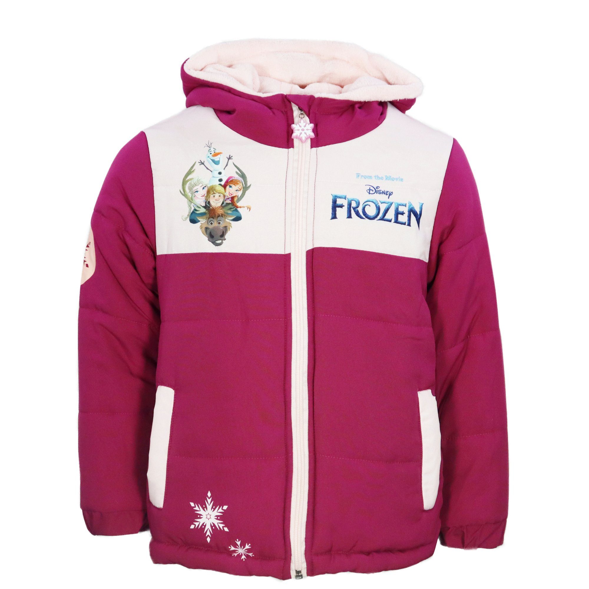Winterjacke Disney Die Eiskönigin Mädchen Kinder Jacke Kapuze Gr. 92-128