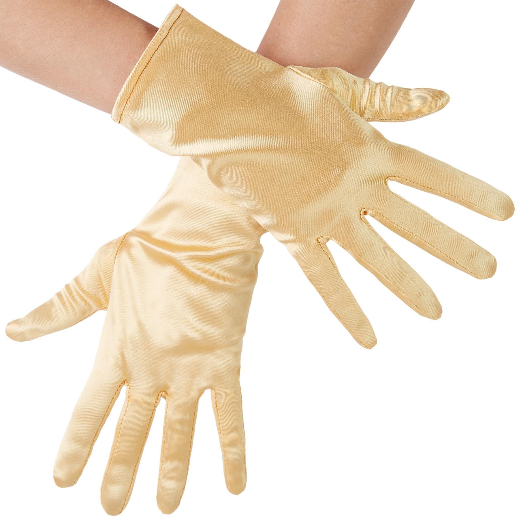 dressforfun Kostüm Satin-Handschuhe, Edle Satin-Handschuhe in Einheitsgröße