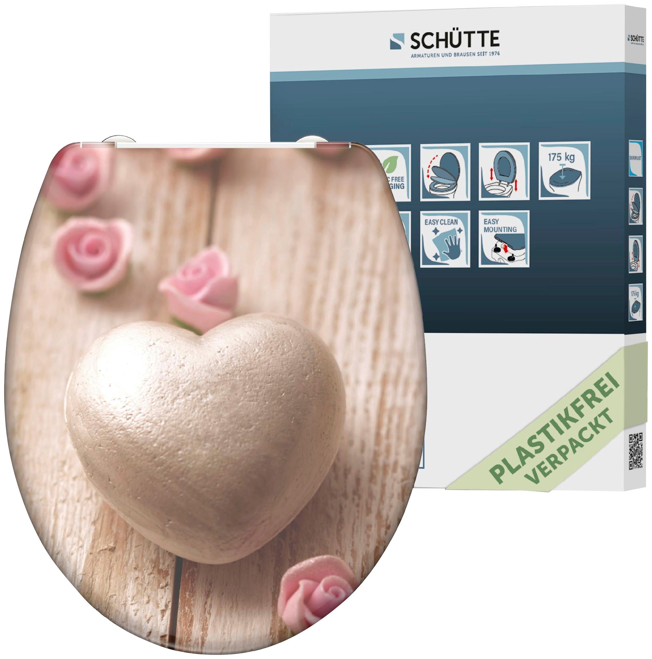 Schütte WC-Sitz Romantik, Duroplast, mit Absenkautomatik und Schnellverschl günstig online kaufen