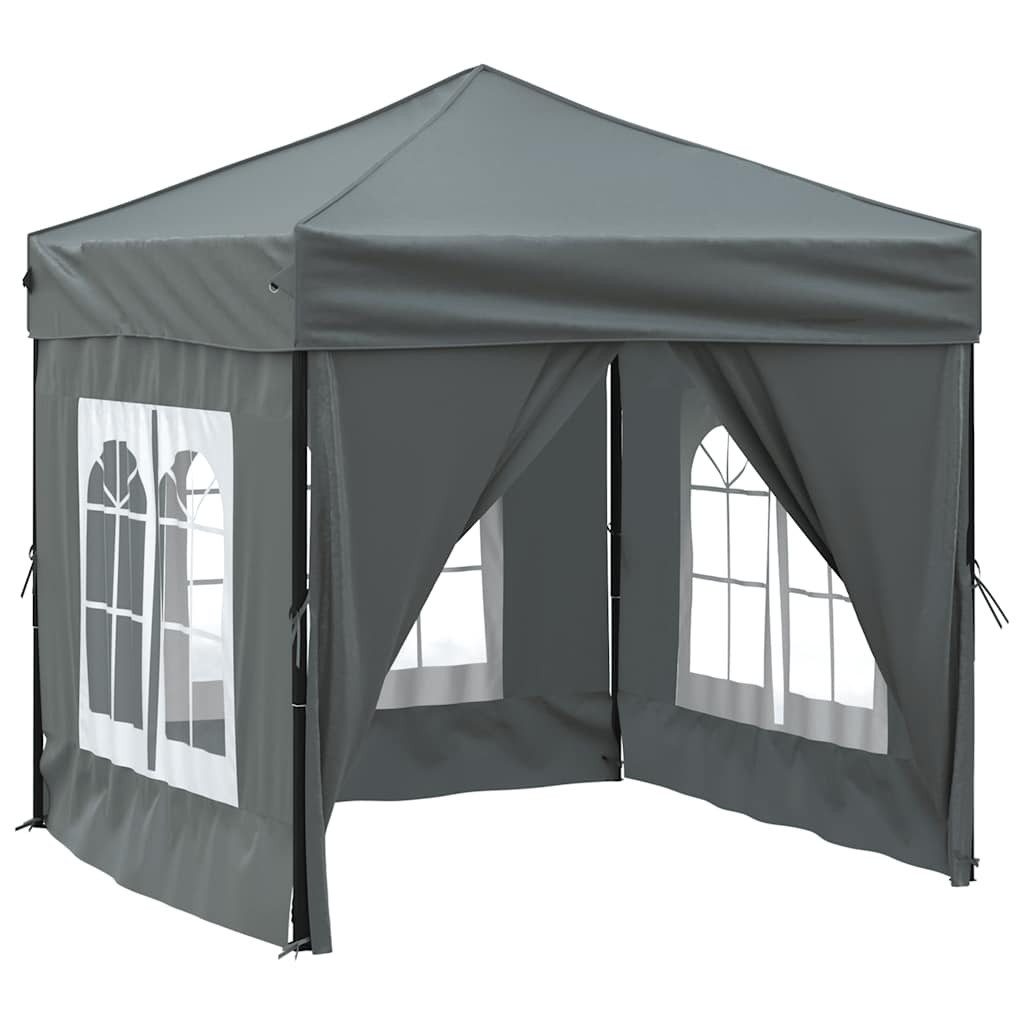 furnicato Partyzelt Faltbares 197,5 x 197,5 x 234 cm in Anthrazit