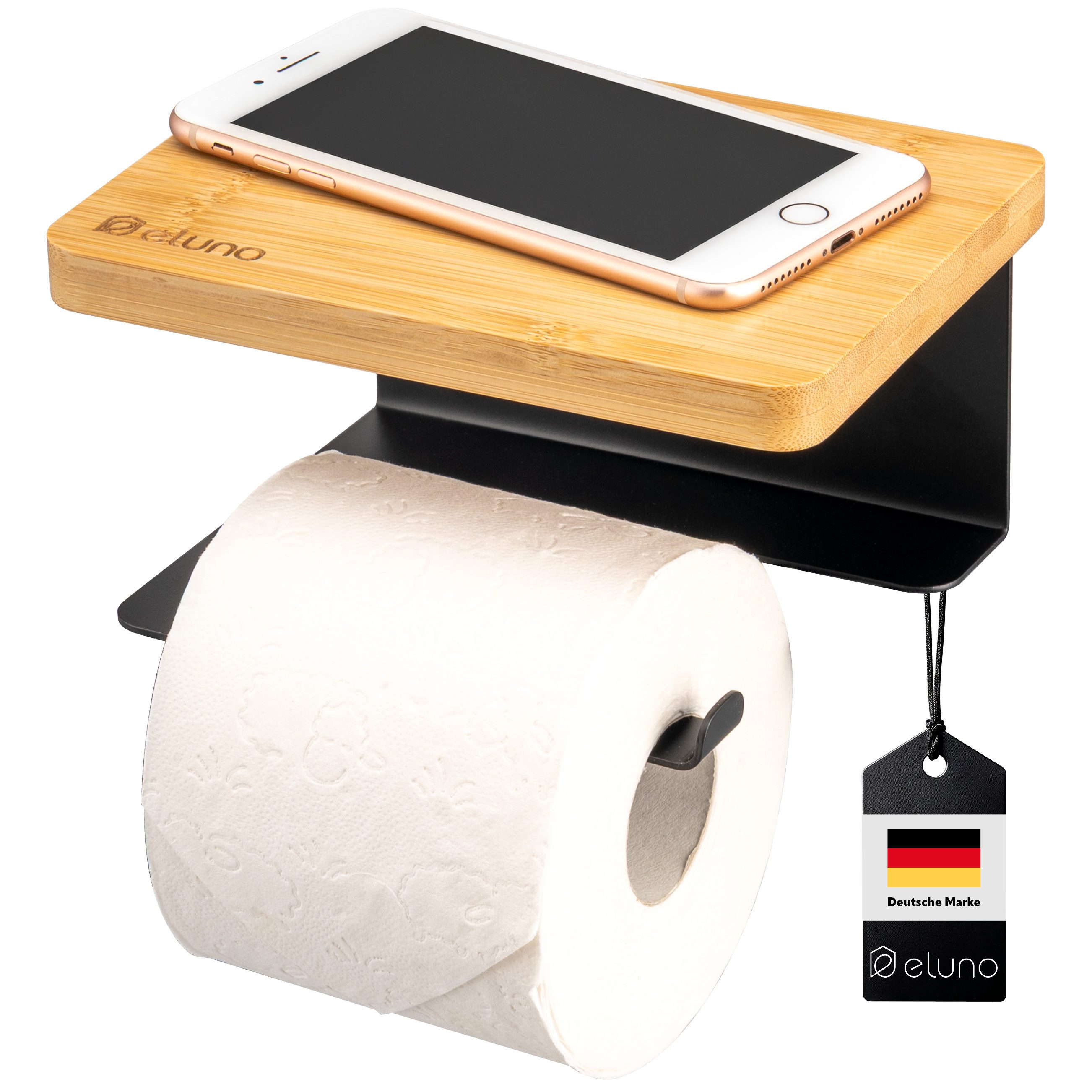 eluno Toilettenpapierhalter VARAZ mit Ablage aus günstig online kaufen