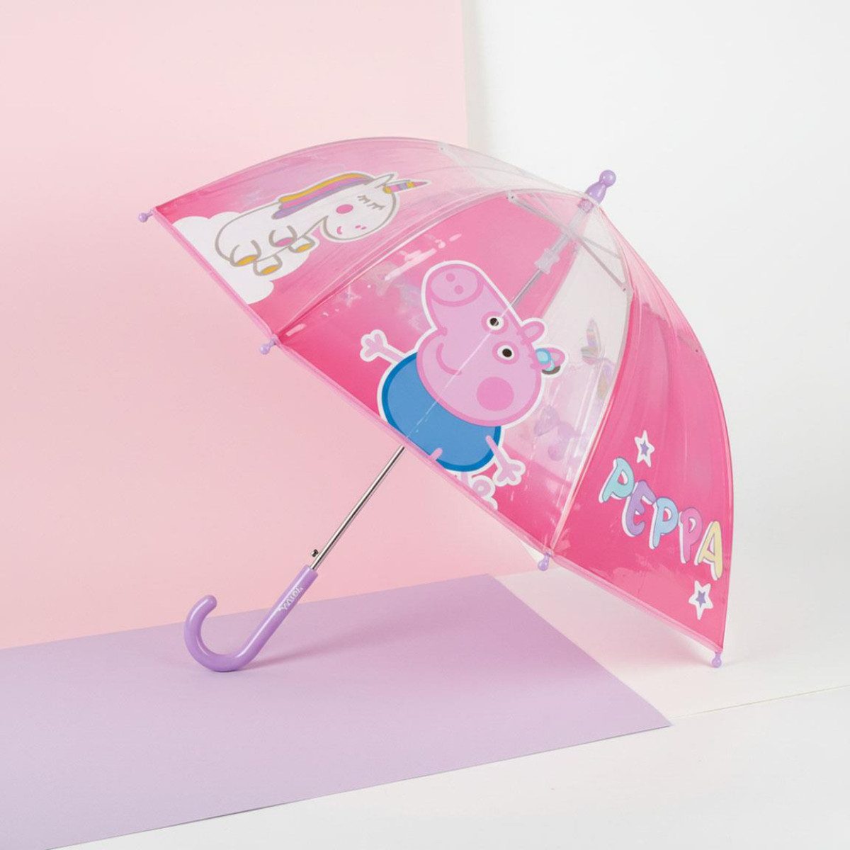 Peppa Pig Langregenschirm Kinder Ø 45 cm für Regentage – Bild 5 von 5