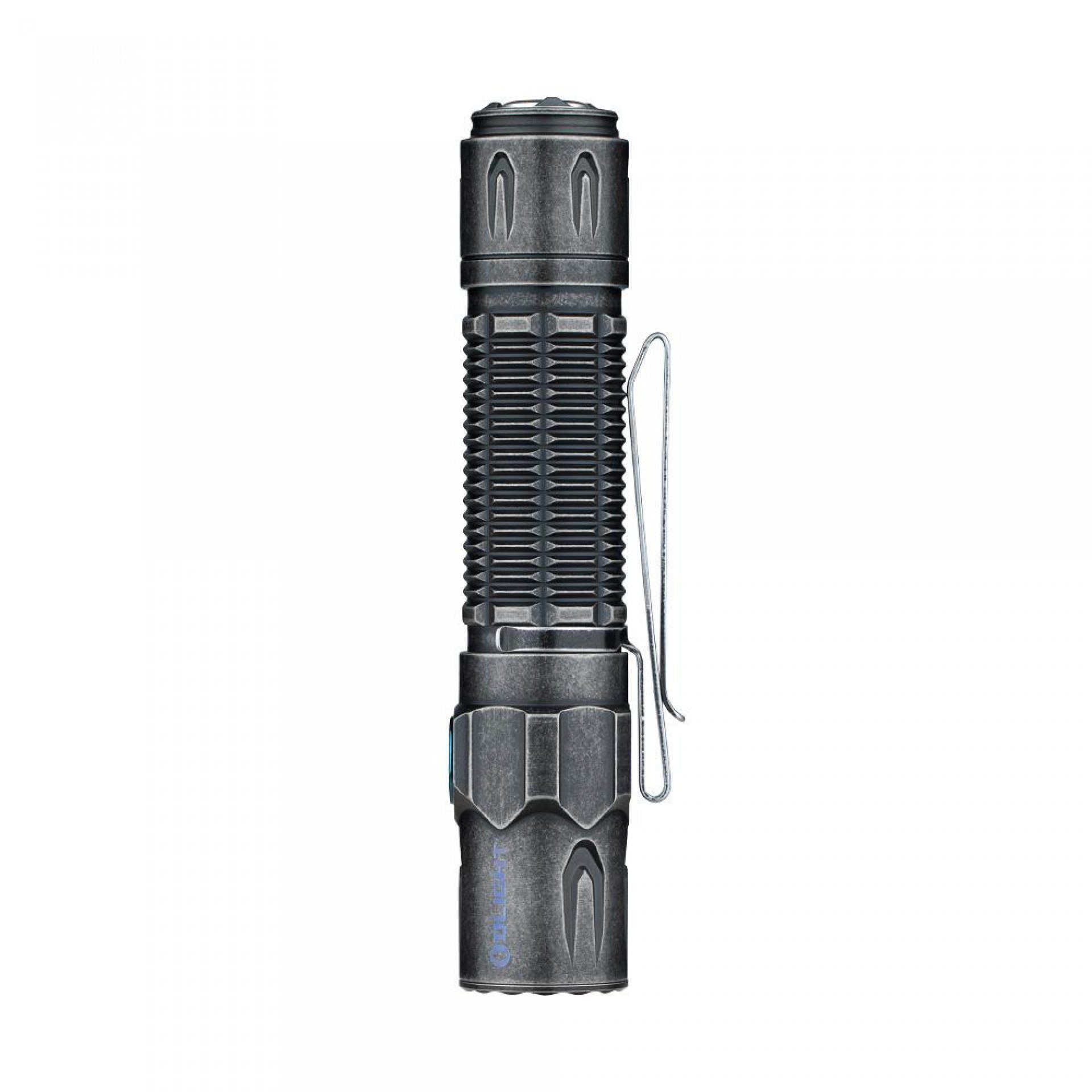 Warrior Outdoor, Taschenlampe LED Wiederaufladbar mit USB Ti-Black-Stonewash USB Alltag, Wiederaufladbar, 3S Taktische Superhelle Abstandssensor, für Taschenlampe OLIGHT etc