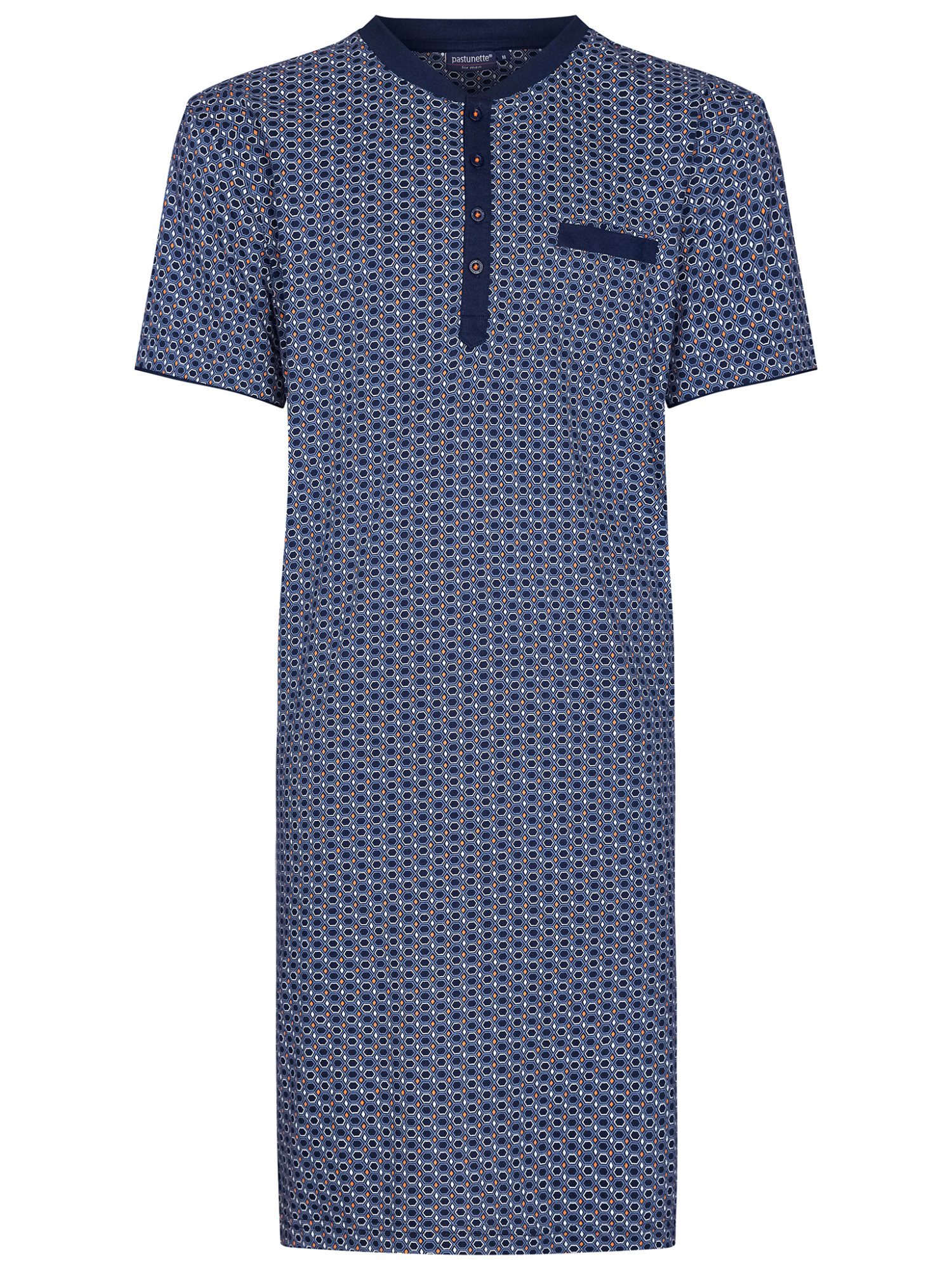 Nachthemd Herren Schlafshirt mit kurzem Arm