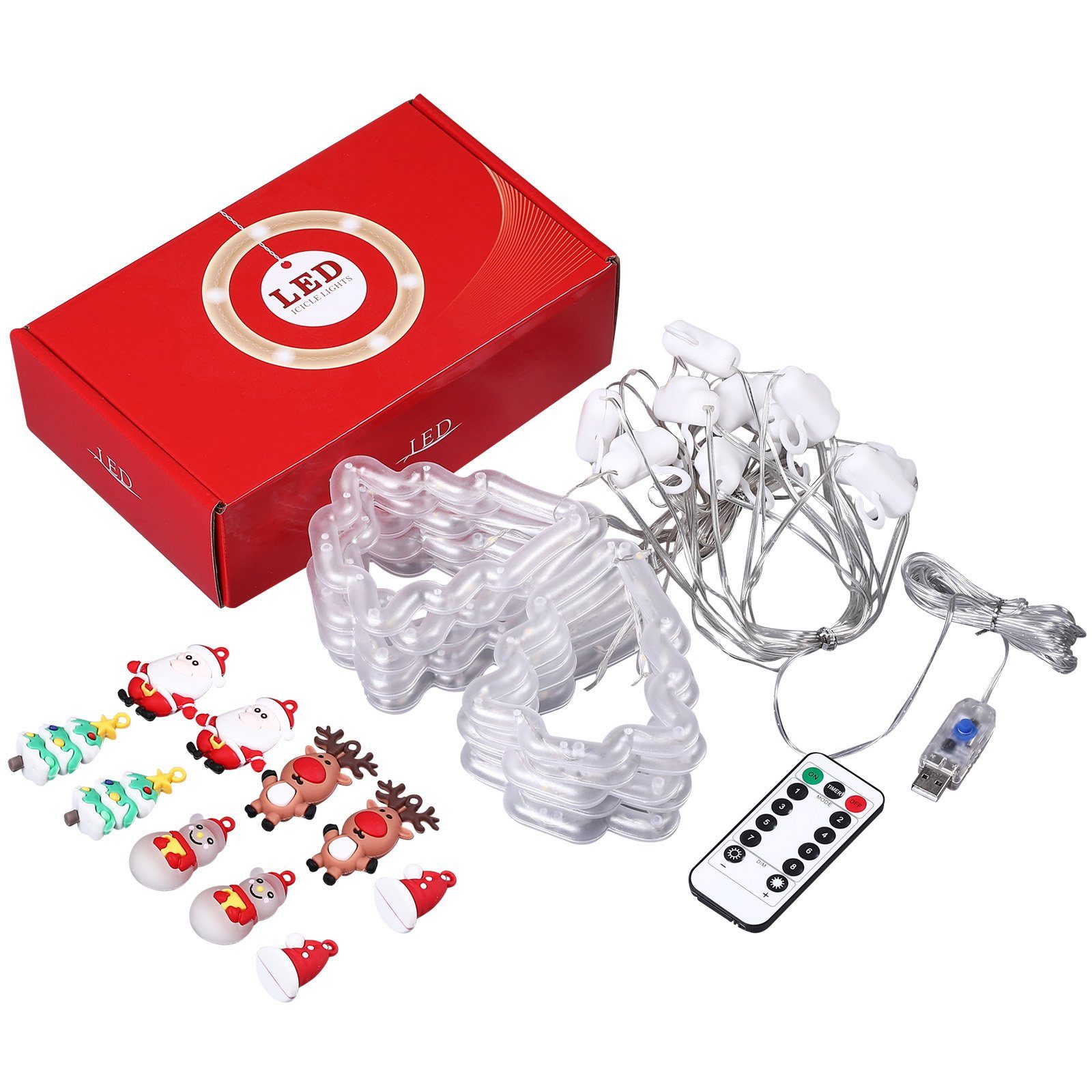 Rosnek LED-Lichtervorhang 3M, 8 Modi, USB günstig online kaufen