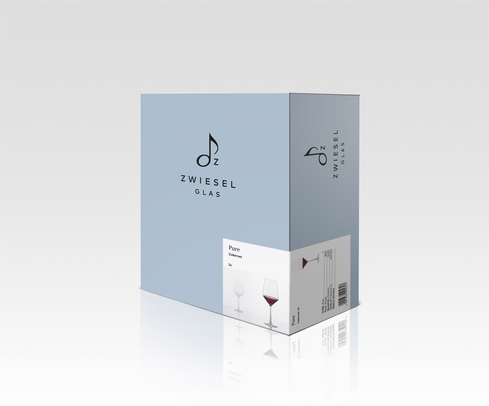 Zwiesel Glas Rotweinglas Pure Rotweingläser 540 ml 2er Set, 2-tlg., Glas