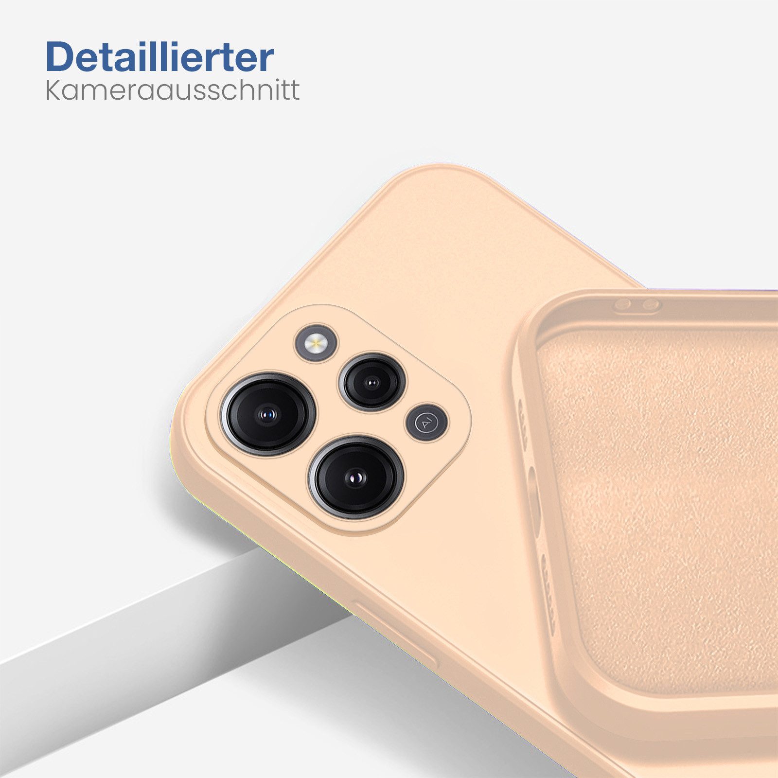 Tec-Expert Handyhülle SoftGrip Cover Hülle für Xiaomi Redmi 12, Handy Case Bumper integrierter Kameraschutz flexibel