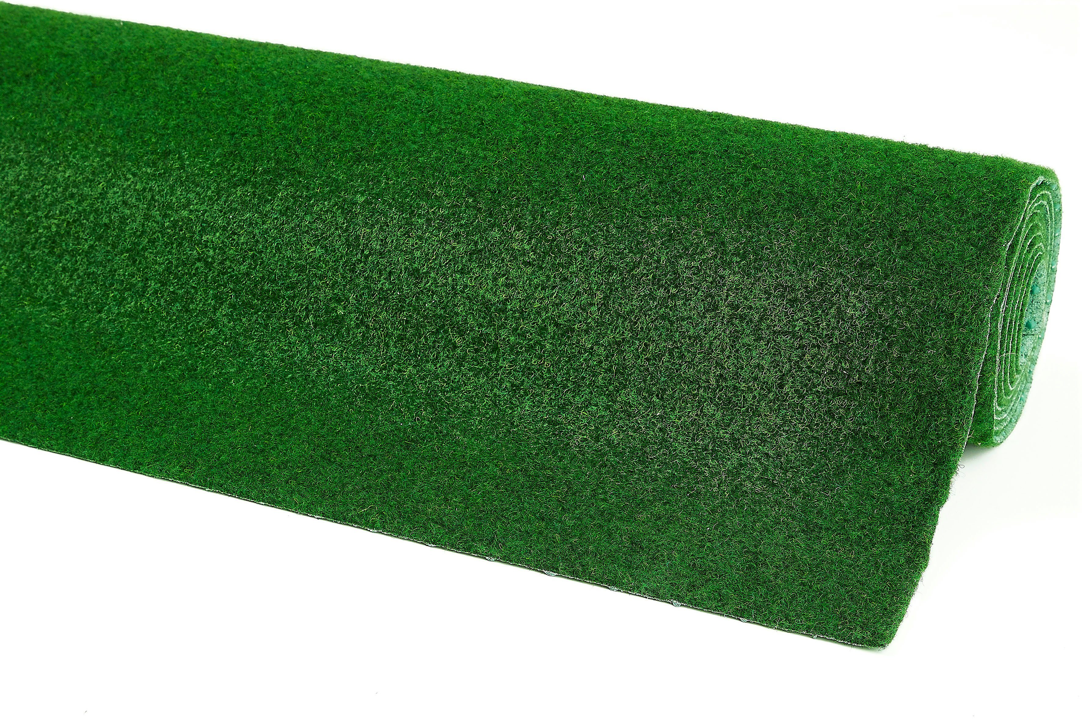 mm, 10 Höhe: & wasserfest rechteckig, grün Kunstrasen Florida, strapazierfähig, mit UV-beständig Nadelfilz, Andiamo, Noppen, aus