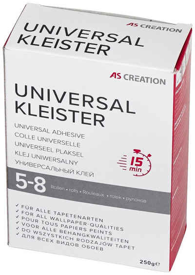 A.S. Création Kleister »Universal«, (1-tlg), Universal Kleister für 5-8 Tapetenrollen, Tapetenkleister Kleber für Tapeten, 250g