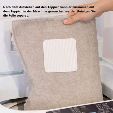 Antirutsch Teppichunterlage Antirutschunterlage Rutschmatte Anti Rutsch Matte Teppichunterlage, WISHDOR, (4er Set 10x10cm Antirutsch Matte Teppich Greifer zuschneidbar, 4-St., Universal Teppichstopper Rutsch Stop Teppich Unterlage Antirutschmatte), für Kinderzimmer Wohnzimmer Schlafzimmer Büros Boden usw