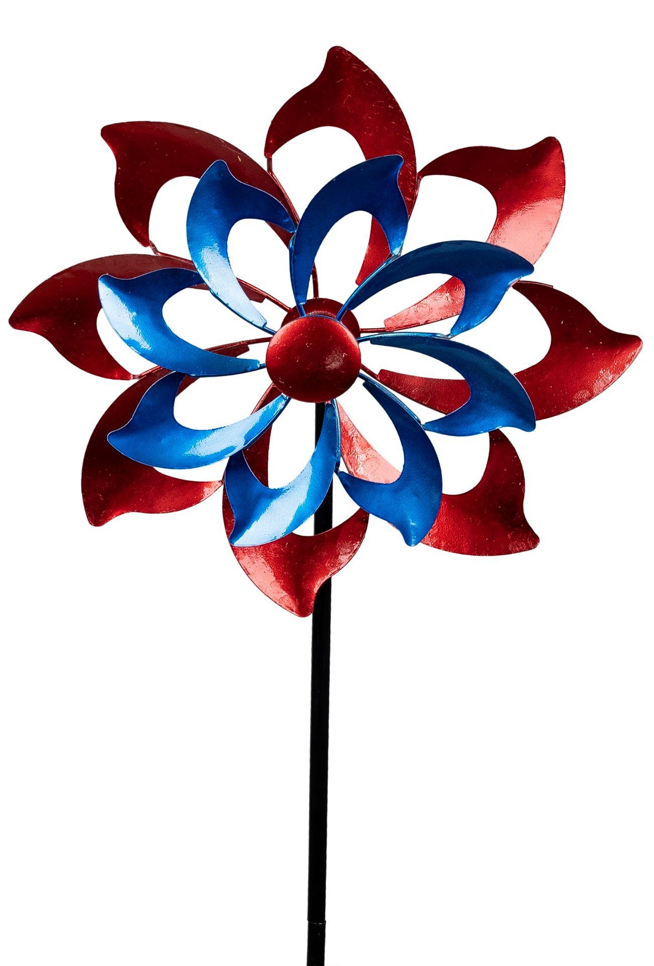 Set) (kein Blume Metall dekojohnson 30x122cm Gartendeko Deko-Windrad aus Windrad