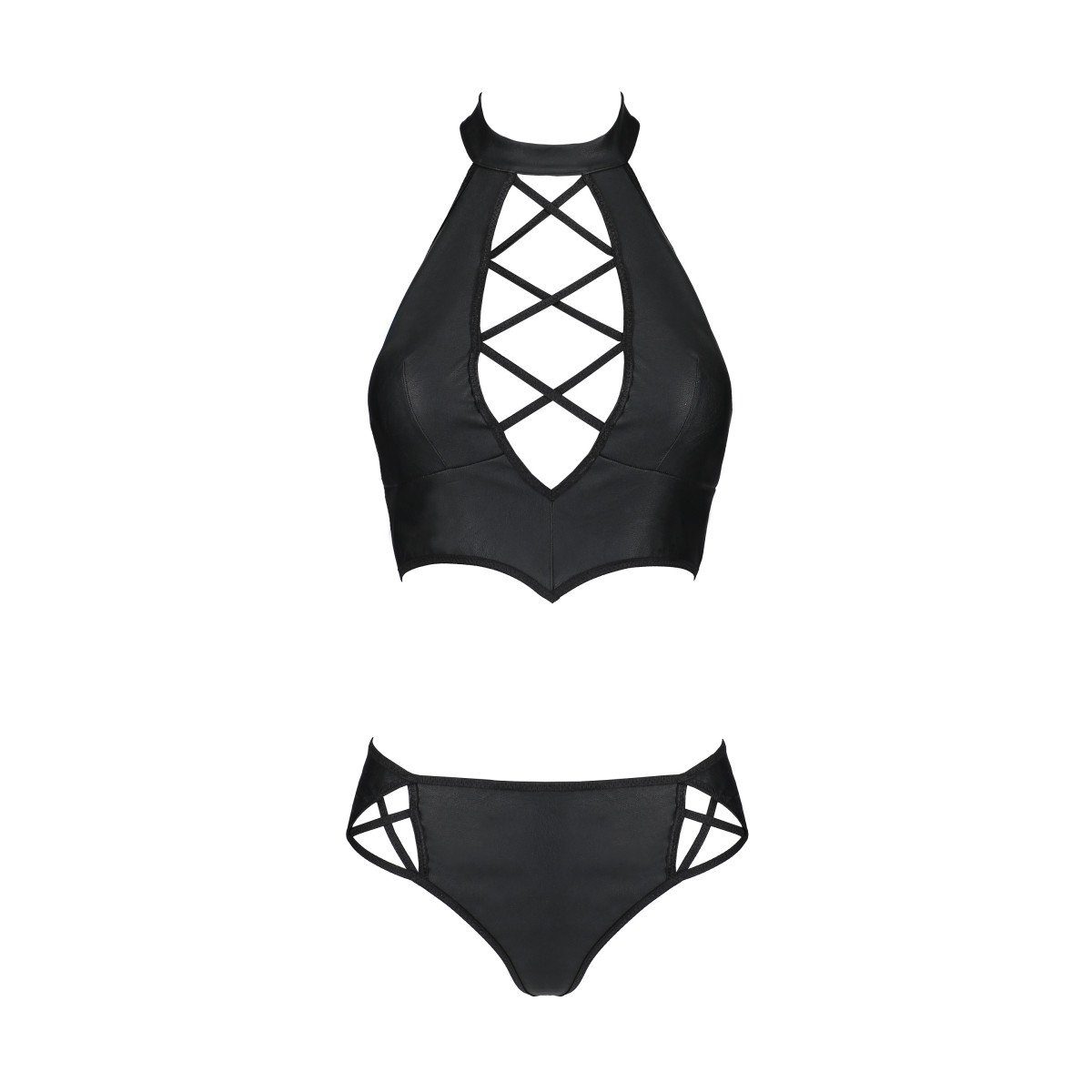 Schalen-BH (L/XL,S/M,XXL) PE Set: Nancy 2pcs set bikini black Passion-Exklusiv -