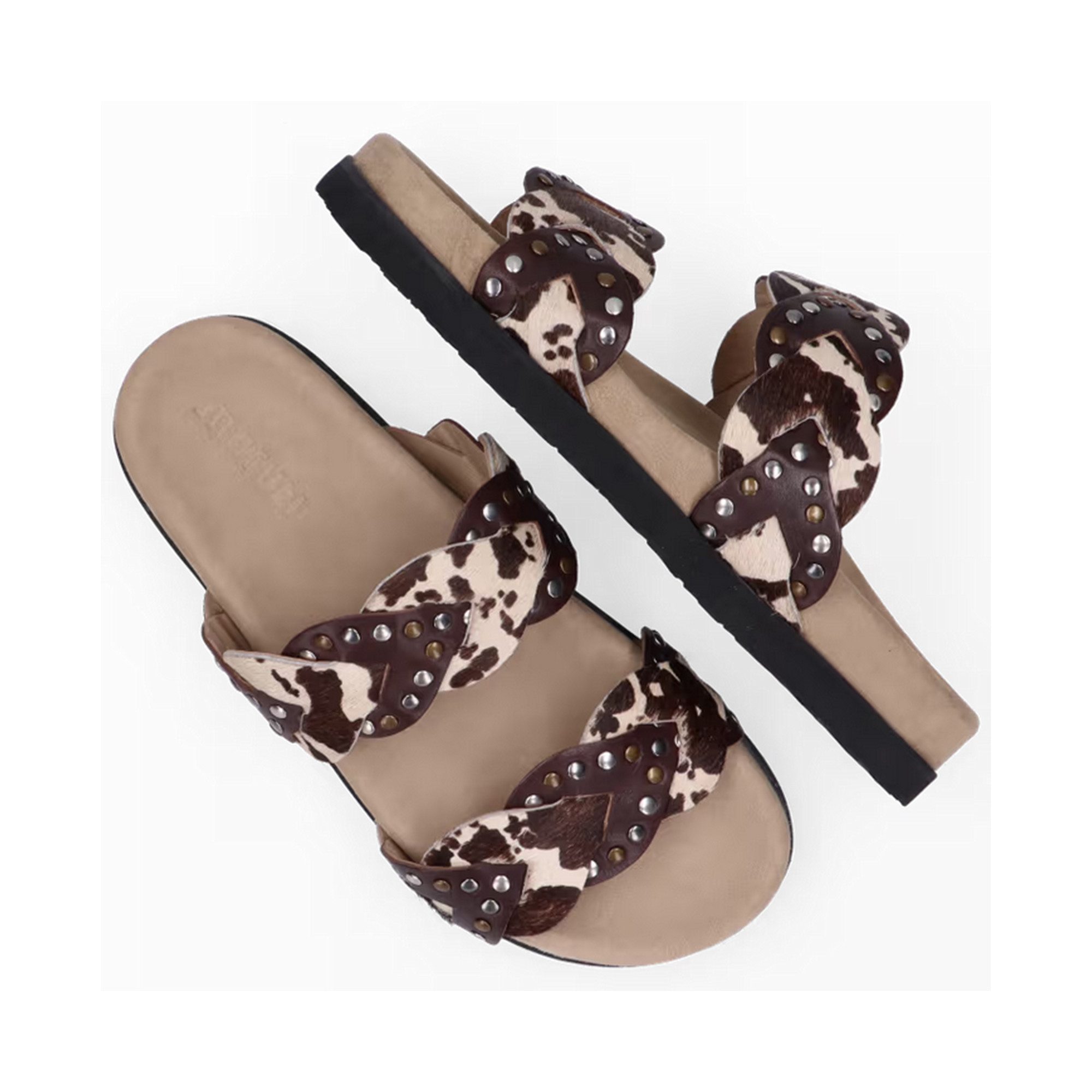 Maruti Evie Hairon Cow Riemchensandale