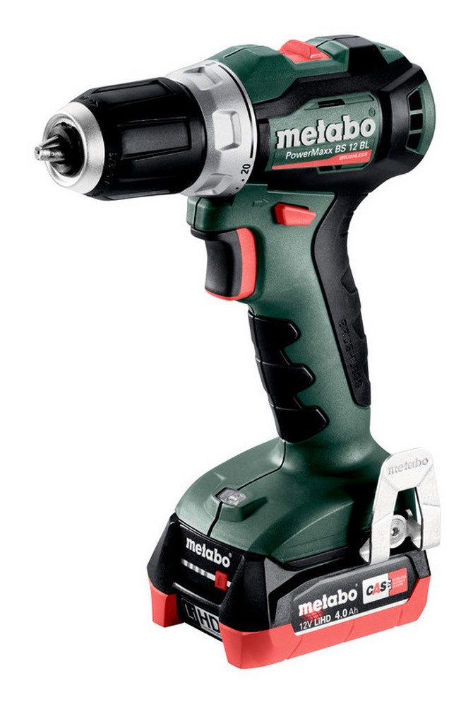 metabo Akku-Bohrschrauber PowerMaxx BS 12 BL, 12 V, 2 x 4 Ah LiHD in metaBOX 118