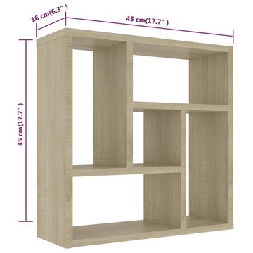 furnicato Wandregal Sonoma-Eiche 45,1x16x45,1 cm Holzwerkstoff