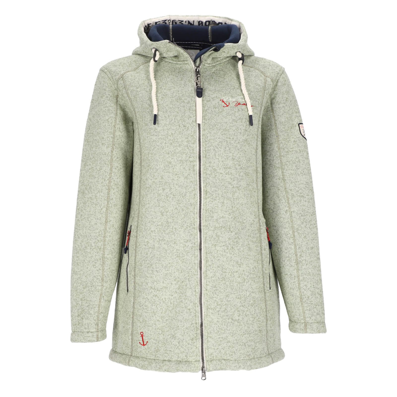 Dry Fashion Wollmantel Amsterdam Damen Wollfleece-Mantel Amsterdam - Fleecemantel taillierter Schnitt