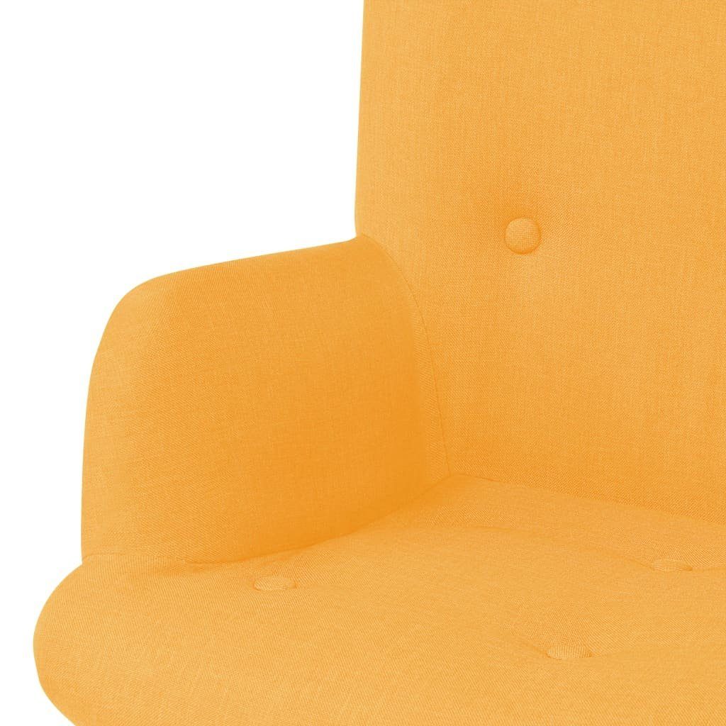 vidaXL Sessel Sessel Stoff (1-St) Fußhocker mit Gelb