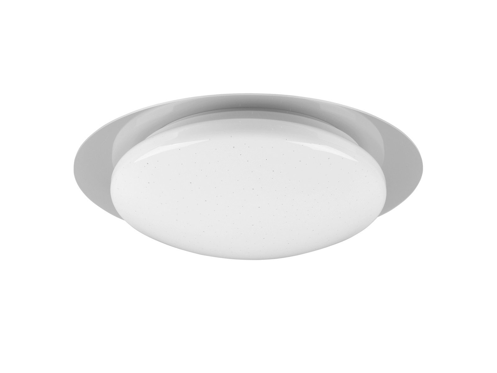 TRIO Leuchten LED Deckenleuchte, Farbwechsel Dimmfunktion, LED fest integriert, stufenlos dimmbar über Fernbedienung, Neutralweiß, Flache Sternenhimmel Lampe mit RGB, Badlampe Decke Gäste WC, Ø35cm