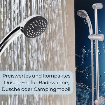 GarPet Duschstange Duschsystem Duscharmatur Set Handbrause Duschgarnitur Stange Edelstahl