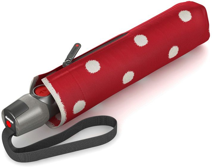 Medium Dot Art Duomatic, Knirps® Taschenregenschirm T.200 Red