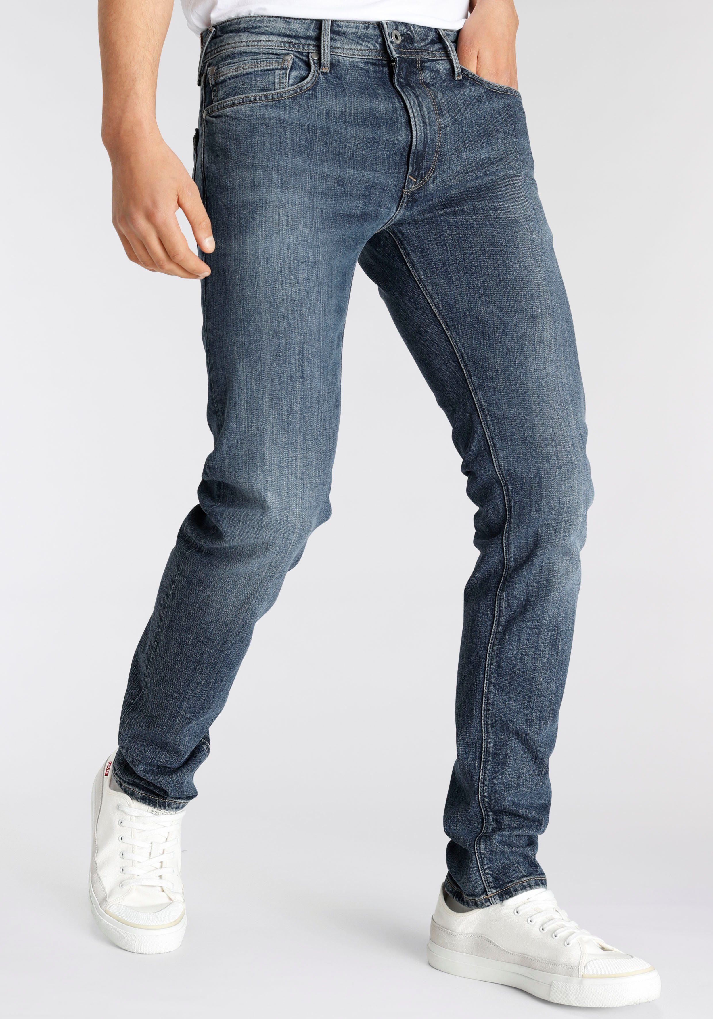 Pepe Jeans Tapered-fit-Jeans Stanley dark blue