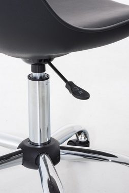 TPFLiving Bürostuhl Pegasus mit bequemer Rückenlehne (Schreibtischstuhl, Drehstuhl, Chefsessel, Bürostuhl XXL), Gestell: Metall chrom - Sitz: Kunstleder schwarz