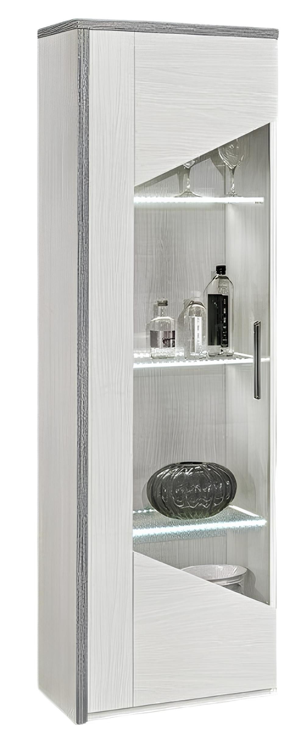 Xlmoebel Vitrine Helle Vitrine Mit Licht Glasvitrine Stilvolles Design Premium (1-St., VItrine) Hergestellt in Europa