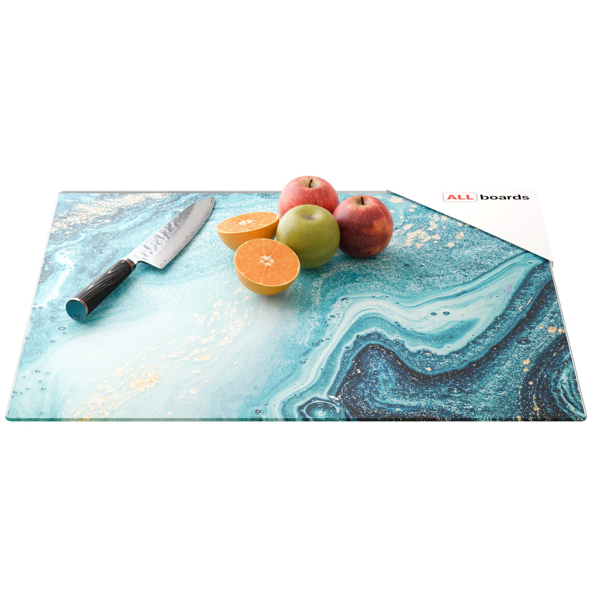 ALLboards Schneidebrett Glas Herdabdeckplatte Schneidebrett 52×60 cm Arbeitsplatte