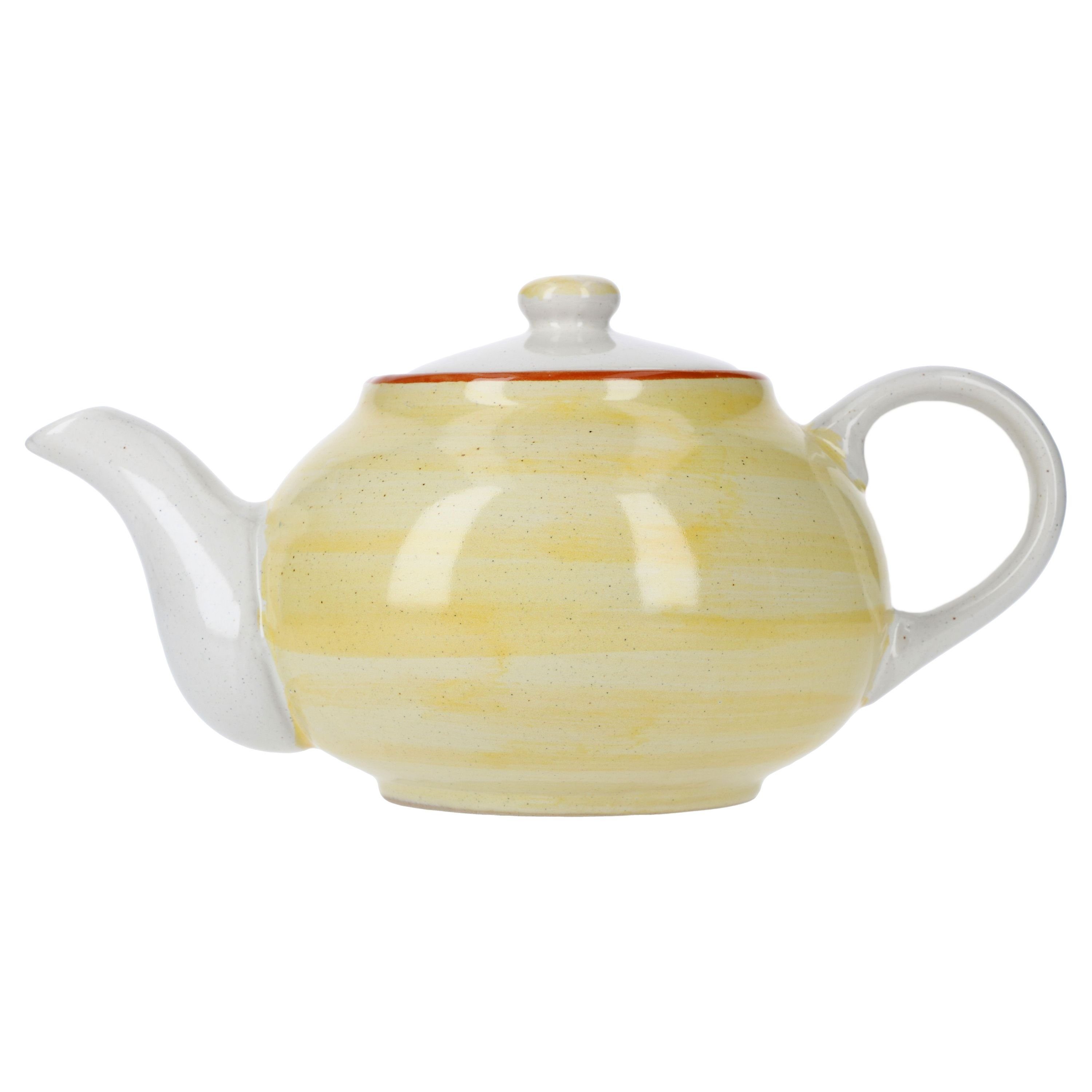 MamboCat Teekanne Teekanne Colorido 900 ml + Deckel aus Porzellan gelb