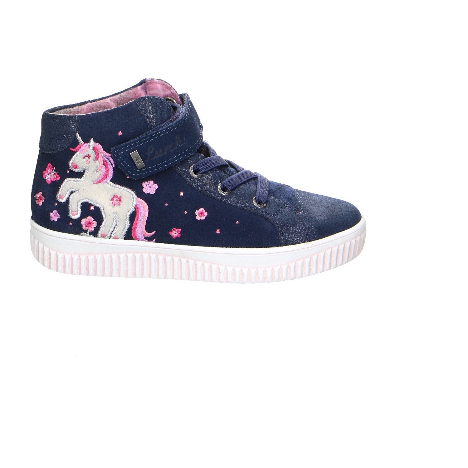 Lurchi Lurchi Velour Klettstiefel Winter Mädchen blau Winterstiefelette