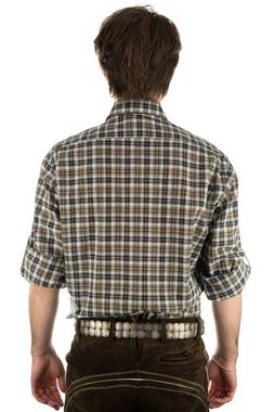 OS-Trachten Trachtenhemd Hidayo Langarmhemd mit 2 Paspeltaschen, Leistenstickerei