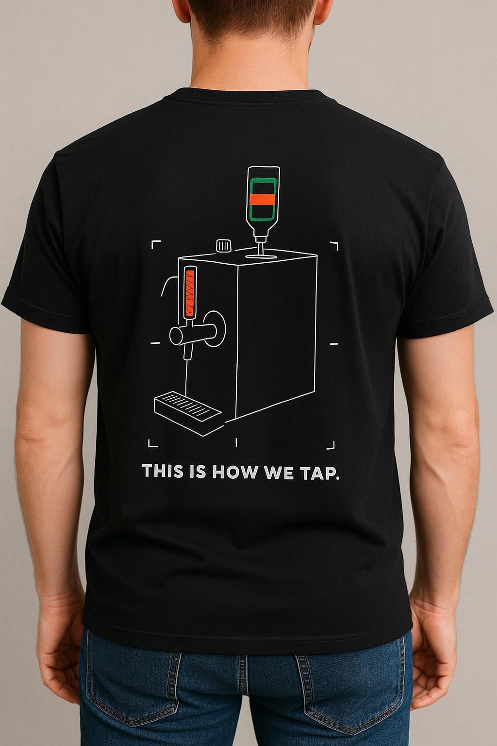 Jägermeister T-Shirt T-Shirt Schwarz – 5er Set – „This Is How We Tap.“