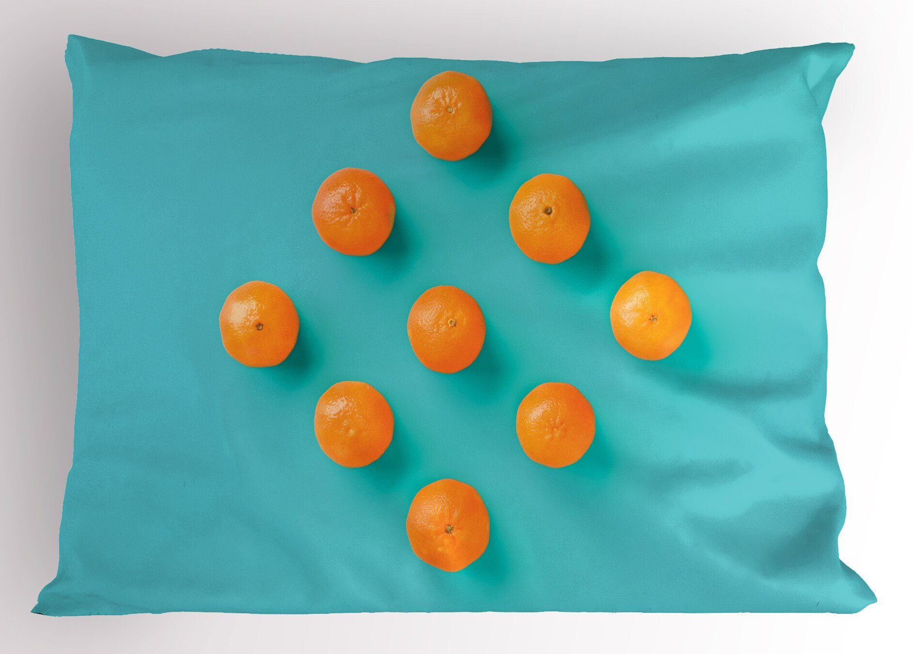 Kissenbezüge Dekorativer Standard King Size Gedruckter Kissenbezug, Abakuhaus (1 Stück), Natürliche Farbe Moderne Tangerine Kunst