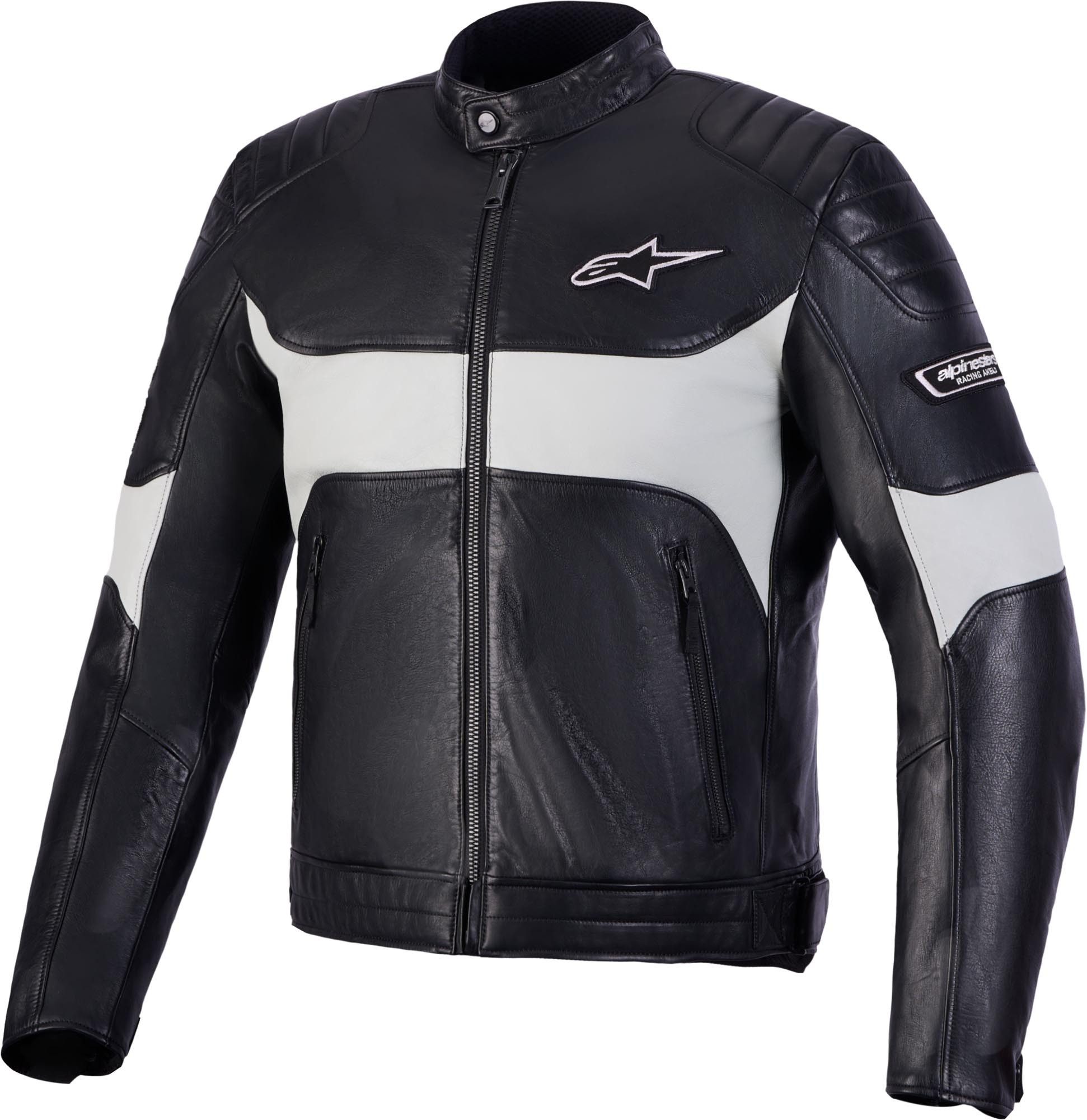 Alpinestars Motorradjacke Revern Motorrad Lederjacke Airbag vorbereitet,Ellenbogenprotektoren enthalten,herausnehmbare
