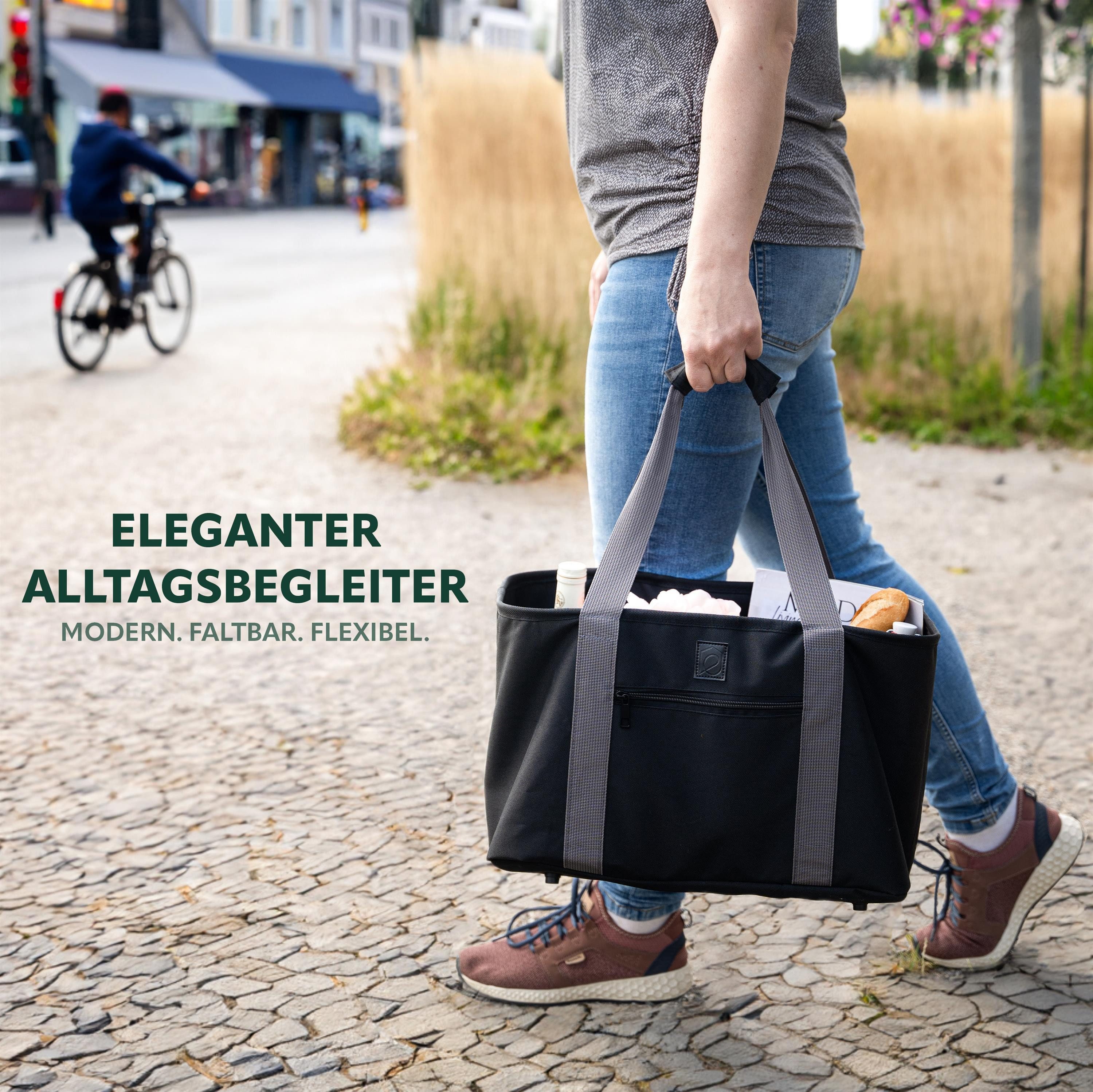 eluno Einkaufskorb STELLE, Einkaufstasche faltbar Picknickkorb Polyester günstig online kaufen