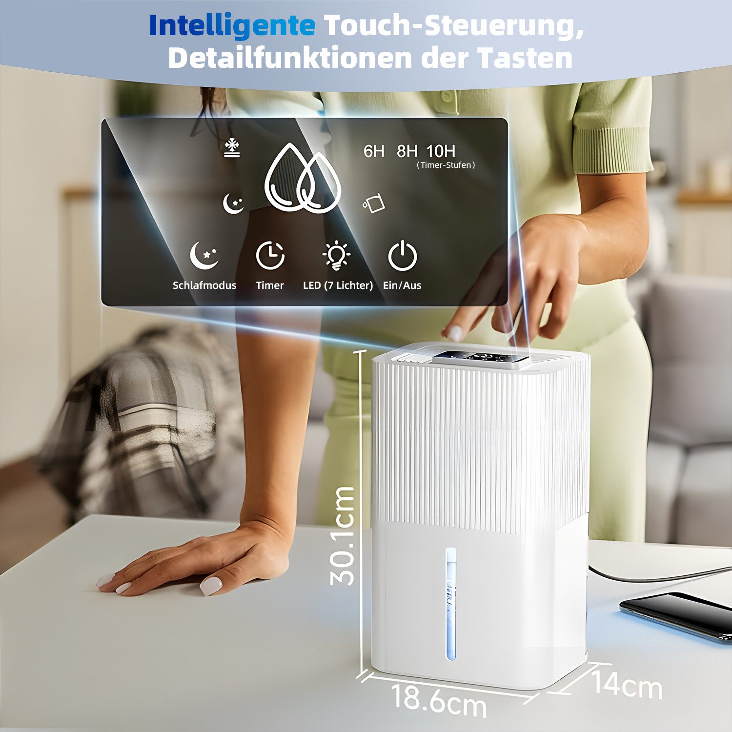 Hiazurm Luftentfeuchter Luftentfeuchter Elektrisch- Hocheffizient, Leise, günstig online kaufen