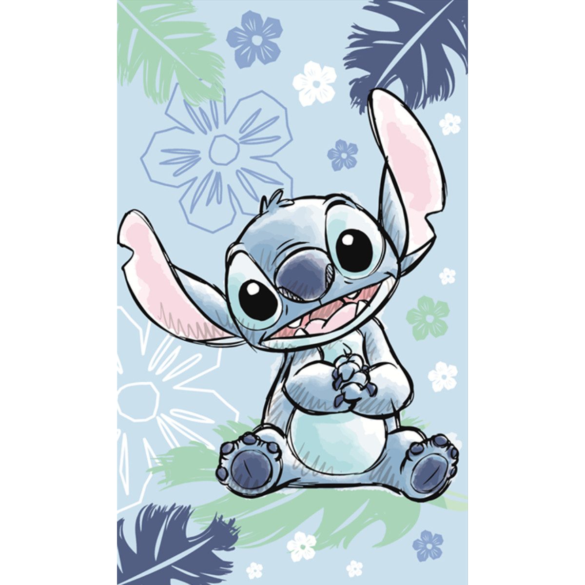 Disney Handtuch Lilo & Stitch Ohana Blue Handtuch 30 × 50 cm aus 100% Baumw günstig online kaufen