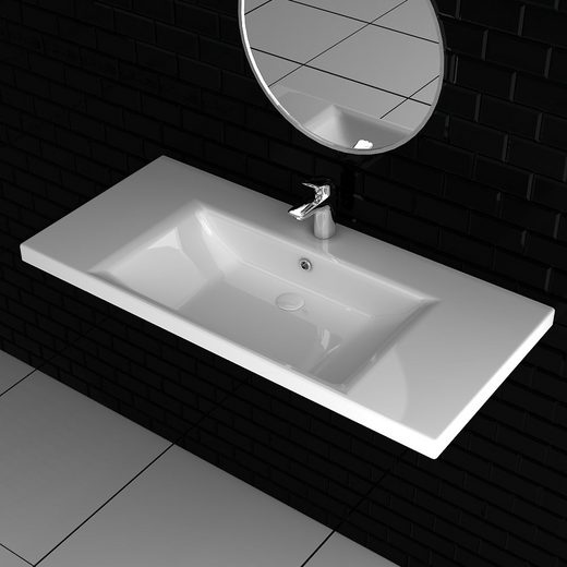 Alpenberger Waschbecken »Design Keramikbecken Elegantes Handwaschbecken